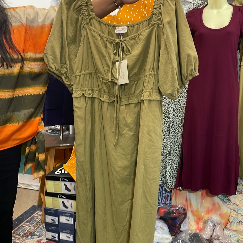 Olive Green Dress